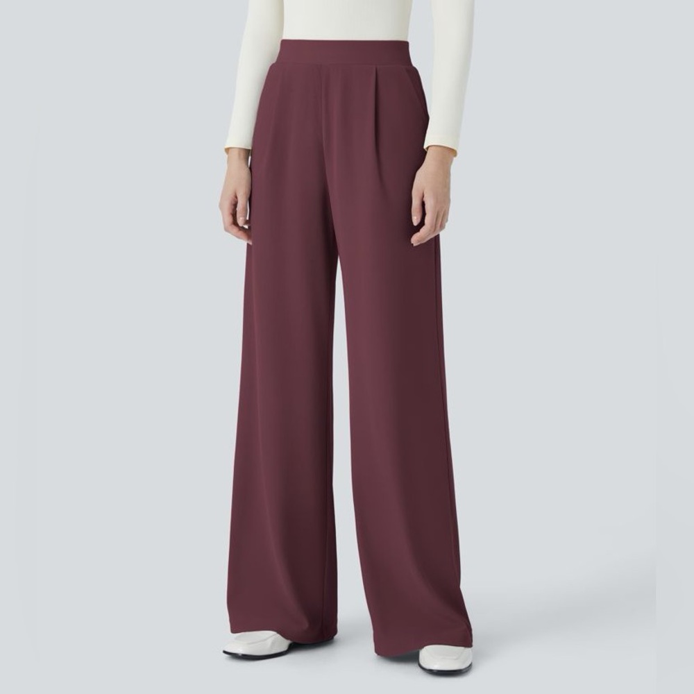 NWT Halara Flex High Waisted Wide Leg Waffle Pants XS Petite | Work to Weekend